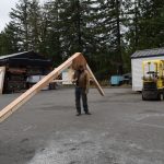 Man Holding Lightweight Post and Beam