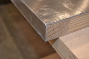 lightweight aluminum composite 2x12 corner closeup