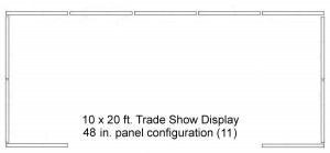 10 x 20 ft trade show booth 11 48 inch lightweight high strength wood panel configuration