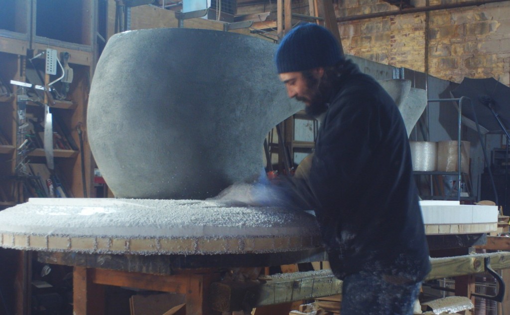 Working on concrete and Sing Core design of mosaic table