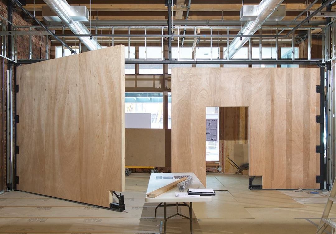 huge extreme edge pivot doors in seattle center for architecture design sing core