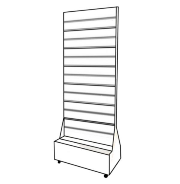 Freestanding slatwall slat wall system