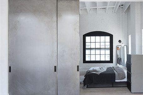 Large stainless steel modern door panels